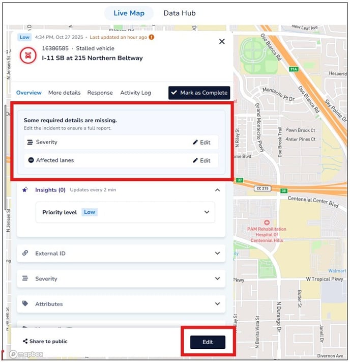 Event Reminder - Incident Card